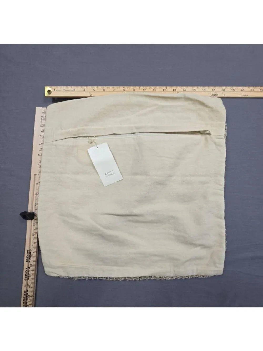 Zara Home 3 Pillow Covers Beige Cream Textured Woven Knit Boho Neutral Cotton Li